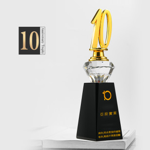 水晶獎杯週年慶典紀念5 10 15 20年優秀員工年會商會公司禮品定制