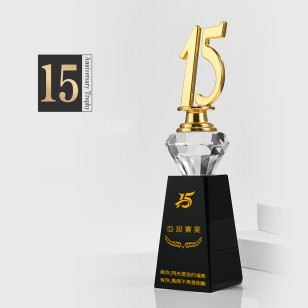 水晶獎杯週年慶典紀念5 10 15 20年優秀員工年會商會公司禮品定制